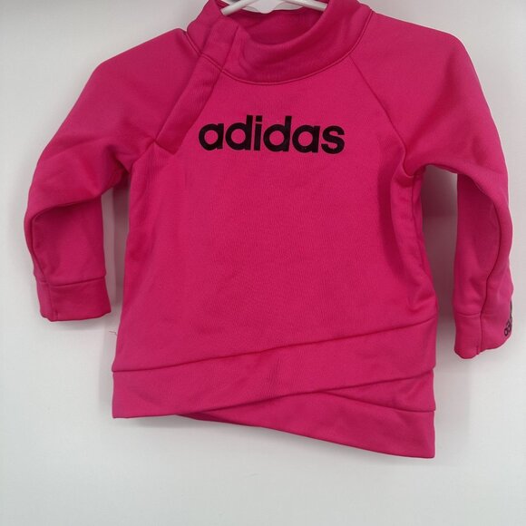 Adidas Baby Girls Sweatshirt Size 9‎ Months Pink - Picture 1 of 4